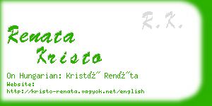 renata kristo business card